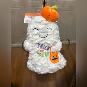 Smoochy Pet Pals ~ Halloween Ghost Clinker & Squeaker Dog Toy 13”